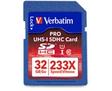 Verbatim 32GB 233X Pro SDHC Pro Memory Card, UHS-1 Class 10,Minimum Qty. 4 -44032