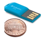 Verbatim 8GB Micro USB Flash Drive - Caribbean Blue,Minimum Qty. 12 - 47425