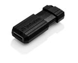 Verbatim 4GB Pinstripe USB Flash Drive - Black,Minimum Qty. 10 - 49061