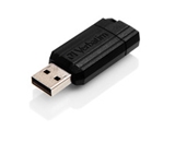 Verbatim 8GB Pinstripe USB Flash Drive - Black,Minimum Qty. 10 - 49062