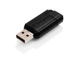 Verbatim 16GB Pinstripe USB Flash Drive - Black,Minimum Qty. 10 -49063