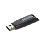 Verbatim 256GB Store -n- Go V3 USB 3.0 Flash Drive - Gray,Minimum Qty. 10 -49168