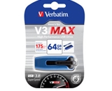Verbatim 64GB Store -n- Go V3 Max USB 3.0 Flash Drive - Blue,Minimum Qty. 10 -49807