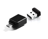 Verbatim 32GB Nano USB Flash Drive with USB OTG Micro Adapter - Black,Minimum Qty. 10 - 49822