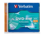 Verbatim DVD-RW 4.7GB 2X Branded 1pk Jewel Case,Minimum Qty. 10 - 94501