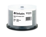 Verbatim CD-R 80min 52X with Digital Vinyl/White Inkjet Printable Surface, Hub Printable - 50pk Spindle,Minimum Qty. 2 - 94550