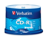 Verbatim CD-R 700MB 52X with Branded Surface - 50pk Spindle,Minimum Qty. 5 - 94691