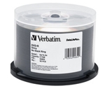 Verbatim DVD-R 4.7GB 8X DataLifePlus Shiny Silver Silk Screen Printable - 50pk Spindle,Minimum Qty. 4 - 94852