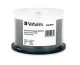 Verbatim DVD+R 4.7GB 8X DataLifePlus White Thermal Printable, Hub Printable - 50pk Spindle,Minimum Qty. 4 - 94889