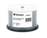 Verbatim CD-R 700MB 52X DataLifePlus Silver Inkjet Printable - 50pk Spindle,Minimum Qty. 5 - 94892
