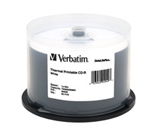 Verbatim CD-R 700MB 52X DataLifePlus White Thermal Printable - 50pk Spindle,Minimum Qty. 5 - 94949
