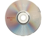 Verbatim DVD-RAM 4.7GB 3X Single Sided, Type 4 with Branded Surface - 1pk with Cartridge,Minimum Qty. 5 - 95002
