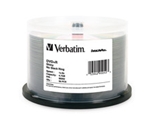 Verbatim DVD+R 4.7GB 8X DataLifePlus Shiny Silver Silk Screen Printable - 50pk Spindle,Minimum Qty. 4 - 95052