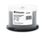 Verbatim DVD-R 4.7GB 16X DataLifePlus White Inkjet Printable, Hub Printable - 50pk Spindle,Minimum Qty. 4 - 95079