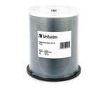 Verbatim CD-R 700MB 52X White Inkjet Printable, Hub Printable - 100pk Spindle,Minimum Qty. 4 - 95252