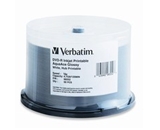 Verbatim DVD-R 4.7GB 8X Aqua Ace White Glossy Inkjet Printable Surface, Hub Printable - 50pk Spindle ,Minimum Qty. 4 - 96552