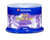 Verbatim DVD+R DL 8.5GB 8X with Branded Surface - 50pk Spindle,Minimum Qty. 4 - 96542