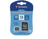 Verbatim 16GB MicroSDHC Memory Card with Adapter, Class 4, Minimum Qty. 4 - 97180