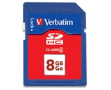 Verbatim 8GB SDHC Memory Card, Class 4,Minimum Qty. 4 - 97303