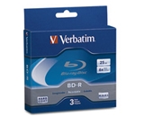 Verbatim BD-R 25GB 6X with Branded Surface - 3pk Jewel Case Box,Minimum Qty. 6 - 97341