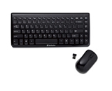 Verbatim Wireless Mini Slim Keyboard and Optical Mouse - Black,Minimum Qty. 6 - 97472