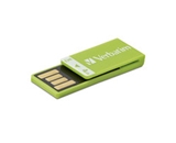Verbatim 4GB Clip-It USB Flash Drive - Green,Minimum Qty. 4 - 97556
