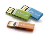 Verbatim 4GB Clip-It USB Flash Drive - Green,Minimum Qty. 4 - 97563