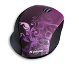 Verbatim Wireless Notebook Optical Mouse, Design Series - Purple,Minimum Qty. 4 - 97783