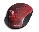 Verbatim Wireless Notebook Optical Mouse, Design Series - Red,Minimum Qty. 4 - 97784