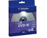 Verbatim DVD+R 4.7GB 16X with Branded Surface - 10pk Bulk Box,Minimum Qty. 6 - 97956