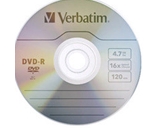 Verbatim DVD-R 4.7GB 16X with Branded Surface - 10pk Bulk Box, Pack of 10, Minimum Qty. 6 - 97957