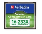 Verbatim 16GB 66X Premium Compact Flash Memory Card,Minimum Qty. 4 - 97982