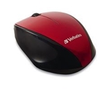 Verbatim Wireless Notebook Multi-Trac Blue LED Mouse - Red,Minimum Qty. 4 - 97995