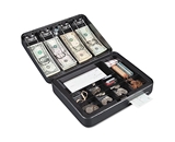 Hercules Cash Box, Keylock, Coin And Cash, 11 7/8- X 9 1/2- X 3 3/4-, Silver By: FireKing