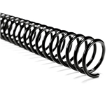 Akiles 14mm 36- Length Plastic Spiral Coil Bindings 4:1 Pitch (100 Pcs), Black