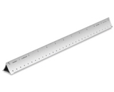 Alumicolor 3000 Series 12-Inch Silver Hollow Aluminum Triangular Engineer Scale (3230-1)