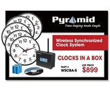 Pyramid’s Clocks in a Box Analog Bundle - Wireless Synchronized Clock System