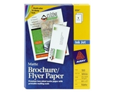 Avery 8324 Inkjet Matte Texture Brochure/Flyer Paper, White, 8-1/2x11, 100 Sheets per box