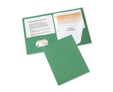 Avery Two-Pocket Report Covers with Prong Fasteners, 11 x 8.5 Inches, Green, Box of 25 (47977)
