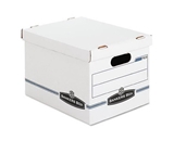 Bankers Box Stor/File Storage Box with Lift-Off Lid, Letter/Legal, 12 x 10 x 15 Inches, White, 4 Pack