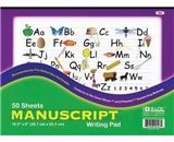 Bazic Manuscript Writing Pad, 10.5 x 8 Inches, 50 Sheets (Case of 48)