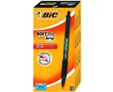 BIC Soft Feel Retractable Ballpoint Pen, Medium Point, Black, 12-Count