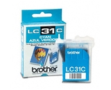 Brother LC31C (LC-31C, LC-31-C) Cyan OEM Genuine Inkjet/Ink Cartridge (400 Yield) - Retail