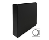 Business Source 09977 Round Ring Binder, 2 in. Capacity, 11 in.x8-1/2 in., Black