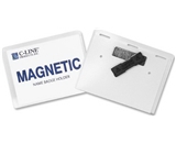 C-Line Magnetic Name Badge Holder Kit, Horizontal, 4 x 3 Inches, Clear, 20/Box (92943)