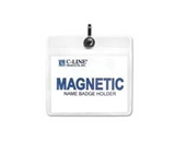 C-Line Products, Inc. : Name Badge Holder Kits, Magnetic, Top Load, 3-x4-, 20/BX - Sold as 2 Packs
