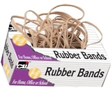Charles Leonard Rubber Bands, Tissue-style Box, #84, Beige/Natural, 56184