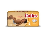 Cuties Premium Baby Diapers, Size 1, Case/200 (4 bags of 50)