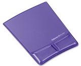 Fellowes Microban? Purple Gel Mousepad with Built-in Wrist Support