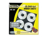 Fellowes Two-Sided CD/DVD Refill Sheets for Three-Ring Binders, Clear, 25 per Pack - Sold as 2 Pack